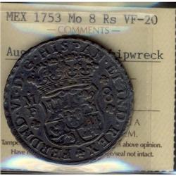 Mexico Silver 8 Reales KM#104.1 1753Mo Ferdin