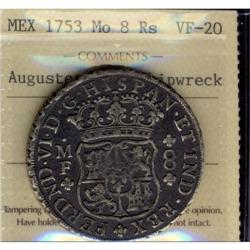 Mexico Silver 8 Reales KM#104.1 1753Mo Ferdin