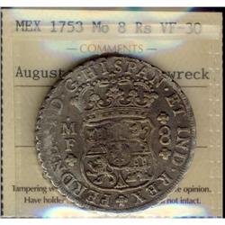 Mexico Silver 8 Reales KM#104.1 1753Mo Ferdin