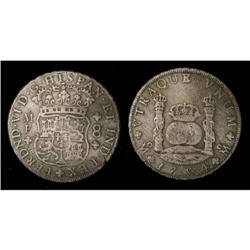 Mexico Silver 8 Reales KM#104,1 1754Mo MF VF2