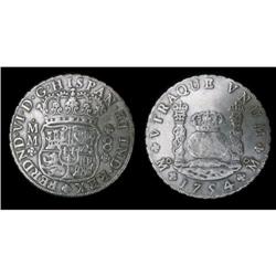 Mexico Silver 8 Reales KM#104,2 1754Mo MM VF3