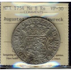 Mexico Silver 8 Reales KM#104.1  1754Mo Ferdi