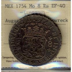 Mexico Silver 8 Reales KM#104.1  1754Mo Ferdi