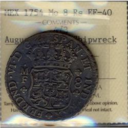 Mexico Silver 8 Reales KM#104.1  1754/3Mo Fer