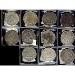 Mexico Silver 8 Reales (Mo). Lot of 11 pcs al