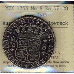 Mexico Silver 8 Reales KM#104.2  1755Mo Ferdi