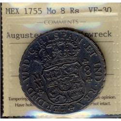 Mexico Silver 8 Reales KM#104.2  1755Mo Ferdi