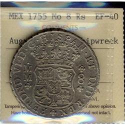 Mexico Silver 8 Reales KM#104.2  1755Mo Ferdi