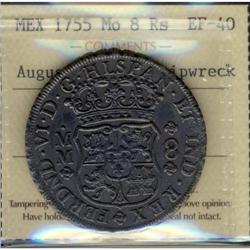 Mexico Silver 8 Reales KM#104.2  1755Mo Ferdi