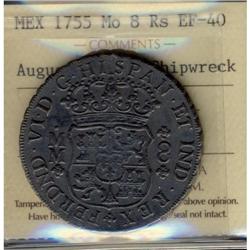 Mexico Silver 8 Reales KM#104.2  1755Mo Ferdi