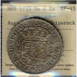 Mexico Silver 8 Reales KM#104.2  1755Mo Ferdi