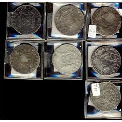Mexico Silver 8 Reales (Mo). Lot of 7 coins a