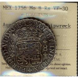 Mexico Silver 8 Reales KM#104.2  1756Mo Ferdi