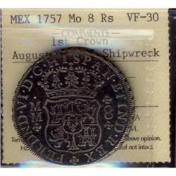 Mexico Silver 8 Reales KM#104.2 1757Mo 2nd cr