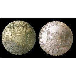 Mexico Silver 8 Reales KM#104,2 1757Mo MM Cro