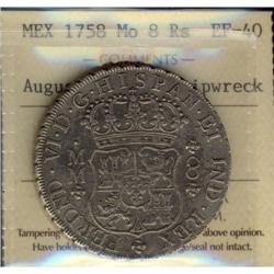 Mexico Silver 8 Reales KM#104.2 1758Mo Ferdin