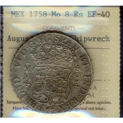 Mexico Silver 8 Reales KM#104.2 1758Mo Ferdin