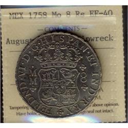 Mexico Silver 8 Reales KM#104.2 1758Mo Ferdin