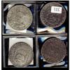 Image 1 : Peru Silver 8 Reales KM#55,1.  Lot of 4 coins