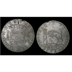 Peru Silver 8 Reales KM#55,1 1754 LM JD EF40©