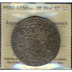 Peru Silver 8 Reales KM#55.1 1756LM JMFerdina