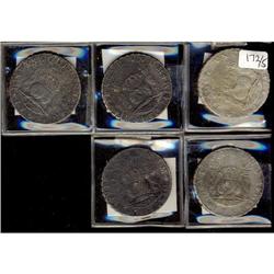 Peru Silver 8 Reales KM#55,1 1757JM VG to VF.
