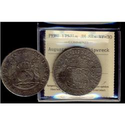 Peru Silver 8 Reales KM#55.1 1757LM JMFerdina