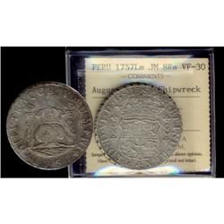 Peru Silver 8 Reales KM#55.1 1757LM JMFerdina