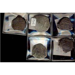 Bolivia Silver 8 Reales Cob.KM#  .  Lot of 5