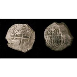 Bolivia Silver 8 Reales Cob.KM#31a.  Krause h