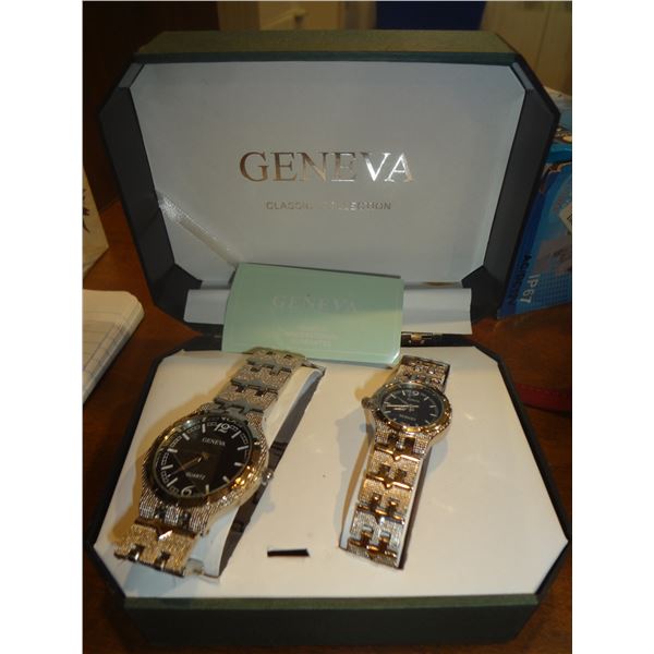 His and Her Geneva Watch Set