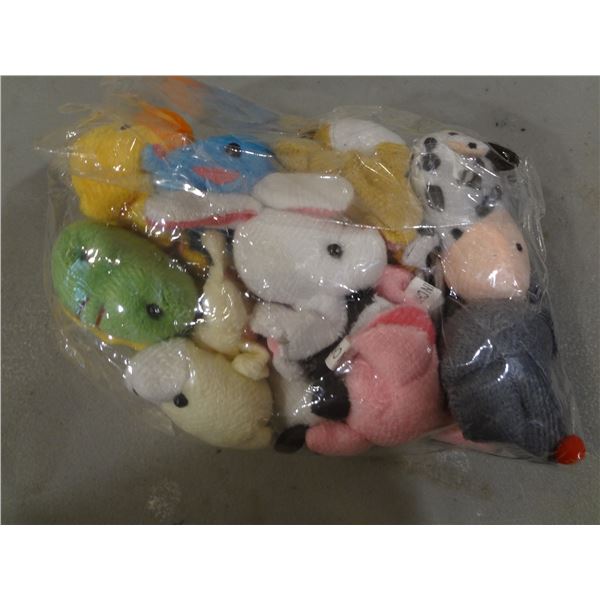 Bag full of animal finger puppets