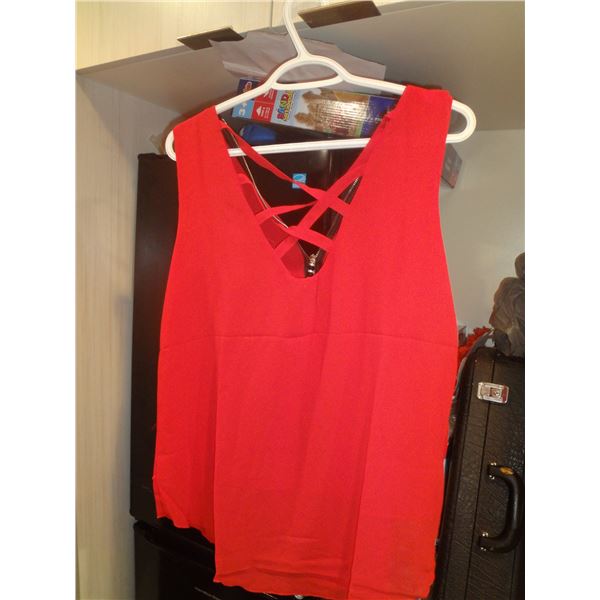 Size LArge Ladies Red Top