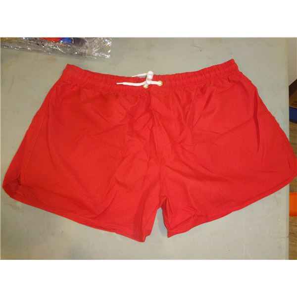 Ladies 2Xl Red Beach Shorts