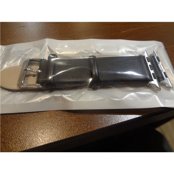Black Leather 44mm Apple Watch Band