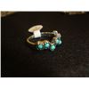 Image 1 : Size 9 Silver 925 Ring with Teal Stones