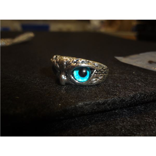 Size 9 Owl Ring with Stones