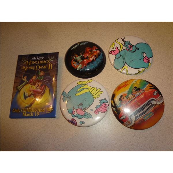 5 Disney Collectible Buttons