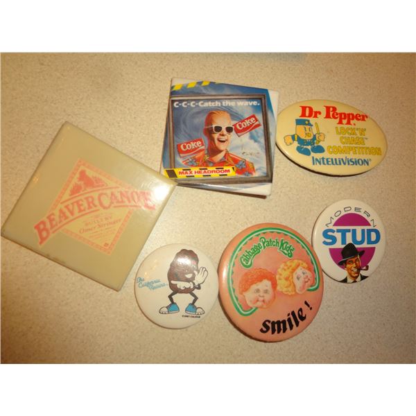 6 Various Collectible Buttons