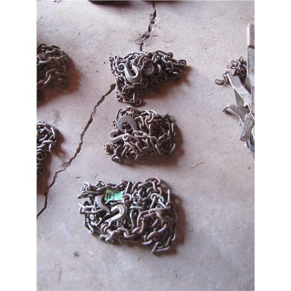 lot of three chains with hooks