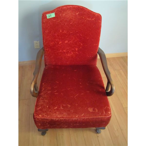 upholstered side chair with arms