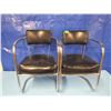 Image 1 : lot of two Chrome frame side chairs