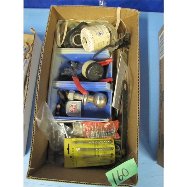 box with snap ring pliers, ball hitch, e t c