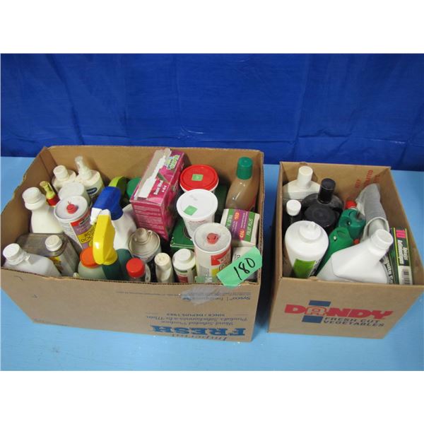 lot of garden chemicals and various household chemicals