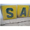 Image 2 : lot of four letters spelling sale 36 by 36 - the L has a hole in it