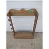 Image 1 : solid wood gun rack holds 5 guns with key