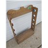 Image 2 : solid wood gun rack holds 5 guns with key