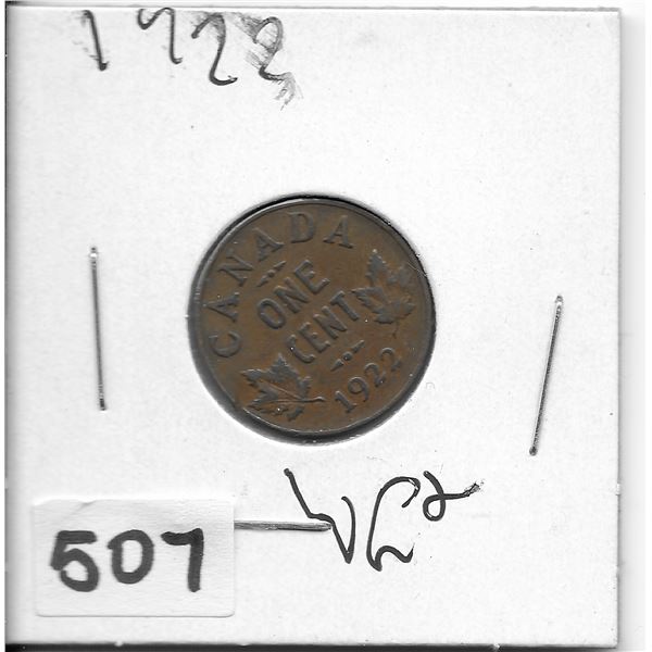 1922 one cent coin