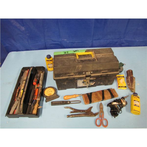 toolbox with assorted tools