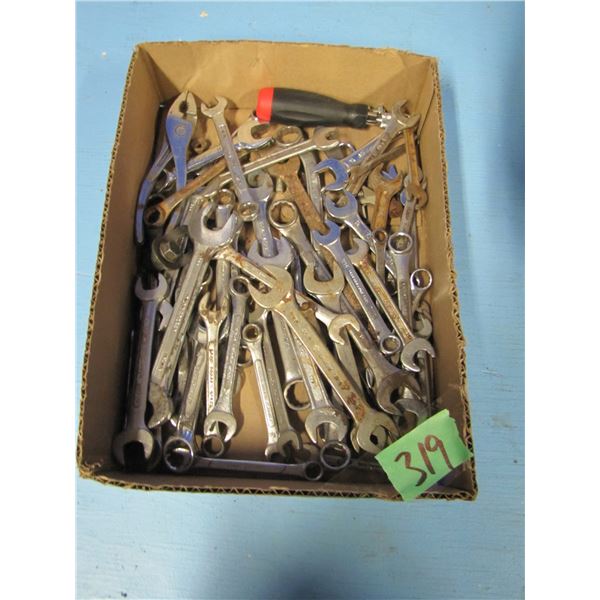 lot of open end and box end wrenches